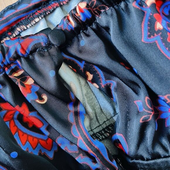 NWT Danielle Bernstein WeWoreWhat Black Paisley Pull-on Jumpsuit Jumper Size 2 - Picture 9 of 12